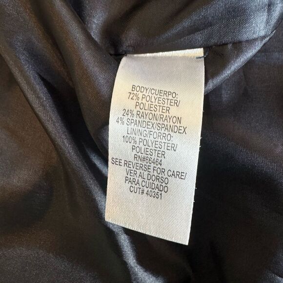 Sandra Darren Casual Blue Denim Dress Button up Structured Belted Size 12 - Picture 10 of 10